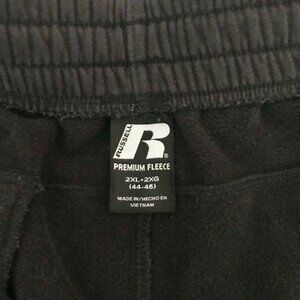 russell athletic Men's 2XL Sweatpants Baggy Joggers Black Premium Fleece